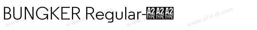 BUNGKER Regular字体转换 BUNGKER Regular字体转换